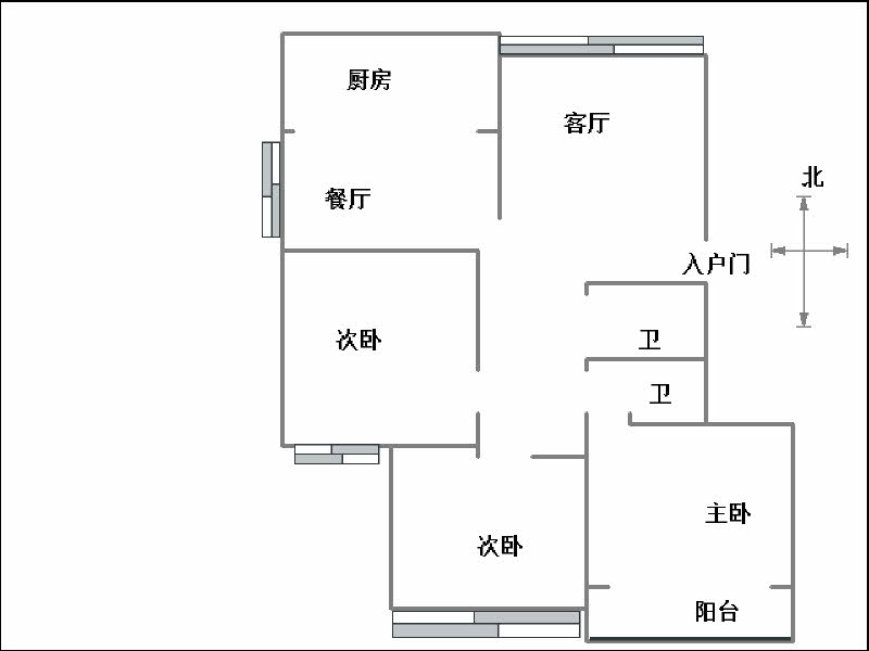 狮城阳光  3室2厅2卫   210.00万室内图