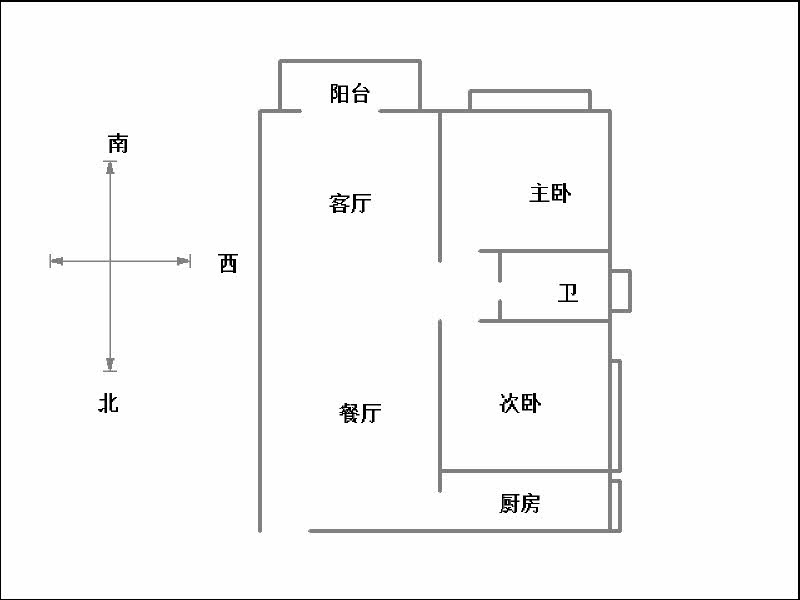 华信山水文苑南院（逸园小区）（一期）  2室2厅1卫   1500.00元/月室内图