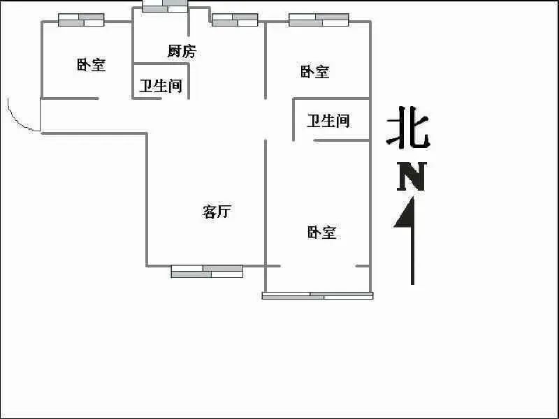 赵都新城利和园  3室2厅2卫   116.00万室内图1