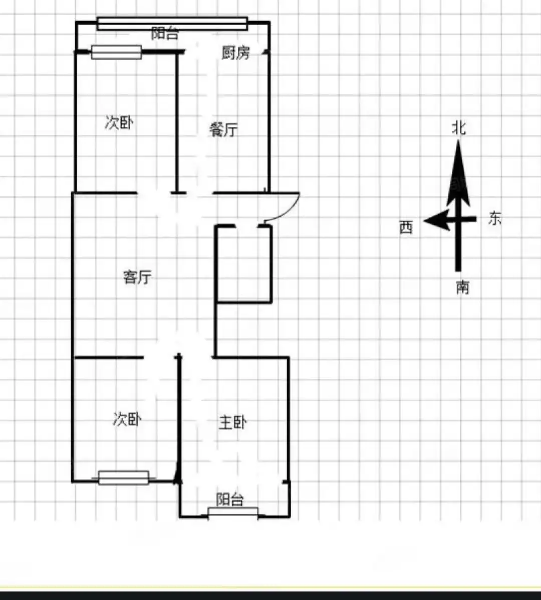 国税局家属院  3室2厅1卫   92.00万室内图1