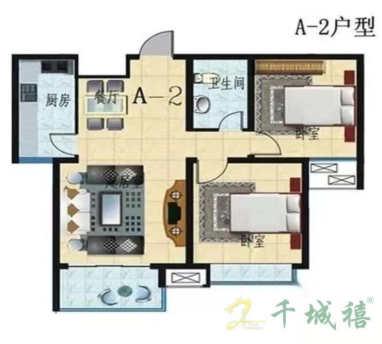 圣水湖畔  2室2厅1卫   83.00万室内图