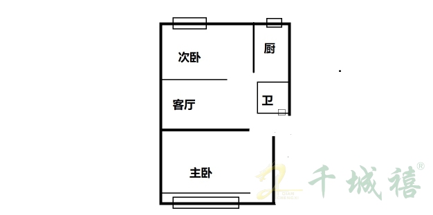 开元小区  2室1厅1卫   60.00万户型图