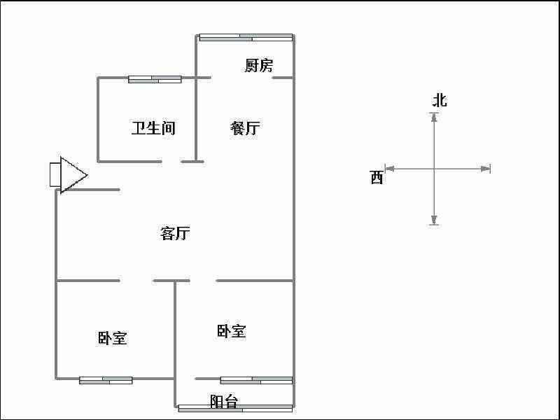 瑞鹏小区  2室2厅1卫   80.00万室内图