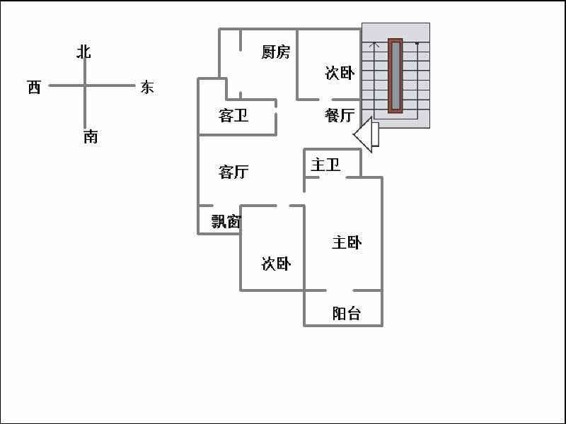 创鑫二期（阳光欧尚、双柳路29号）  3室2厅2卫   2200.00元/月室内图