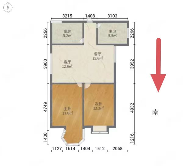 赵都新城绿和园  2室2厅1卫   76.50万室内图