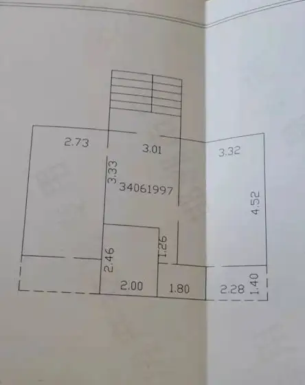 开元小区  2室1厅1卫   1000.00元/月户型图