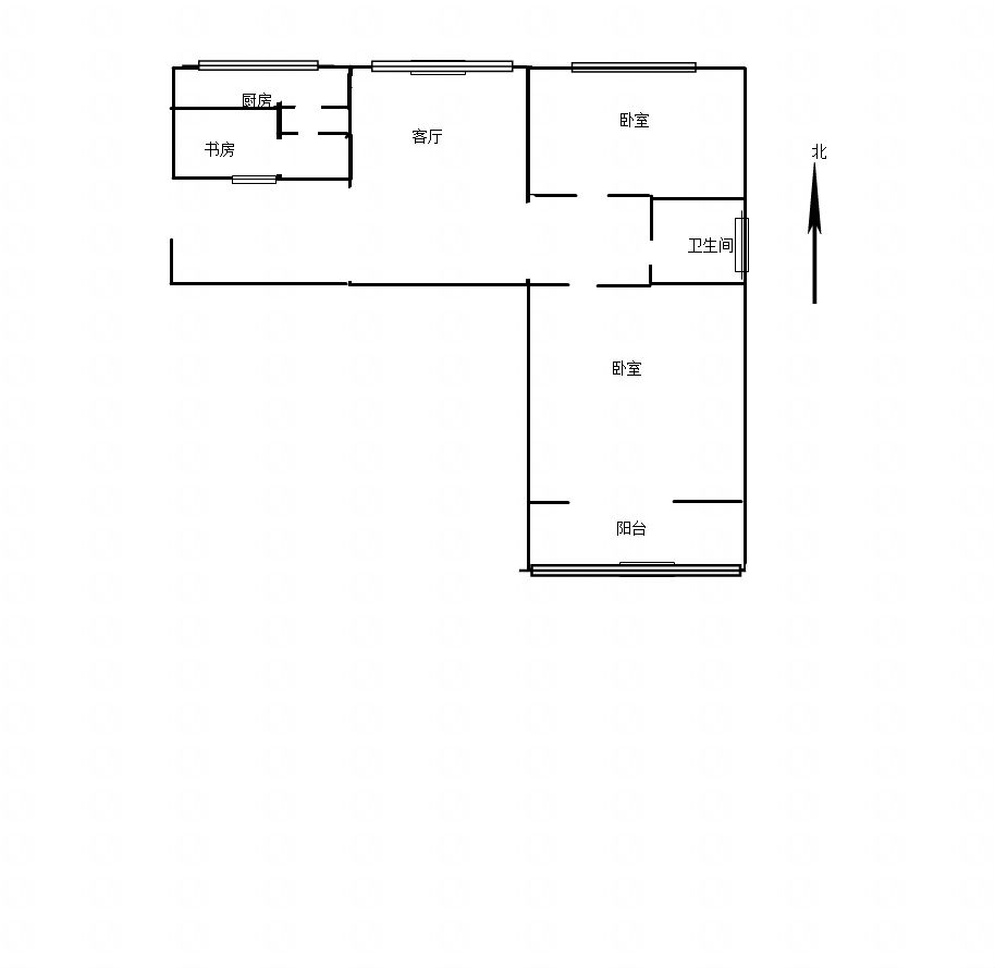 碧景苑  3室2厅1卫   106.00万户型图