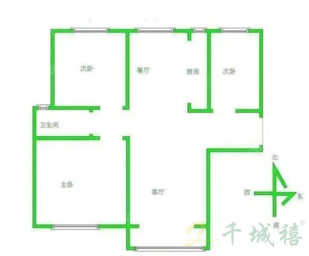 美的城  3室2厅1卫   142.00万