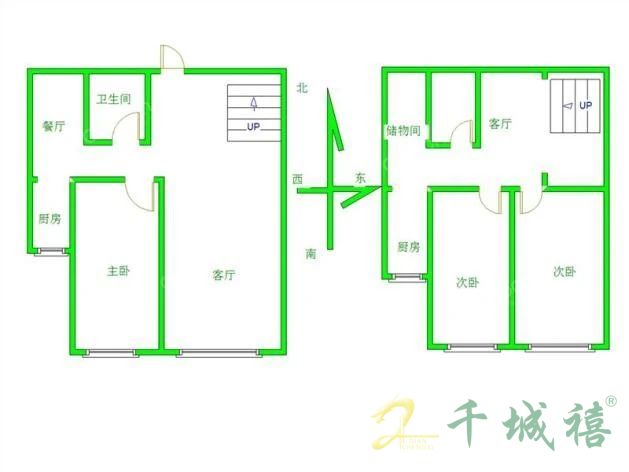 南湖花园二期  3室2厅2卫   170.00万户型图