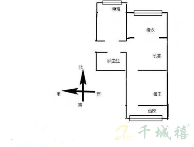 纺织建筑楼  2室1厅1卫   41.50万户型图