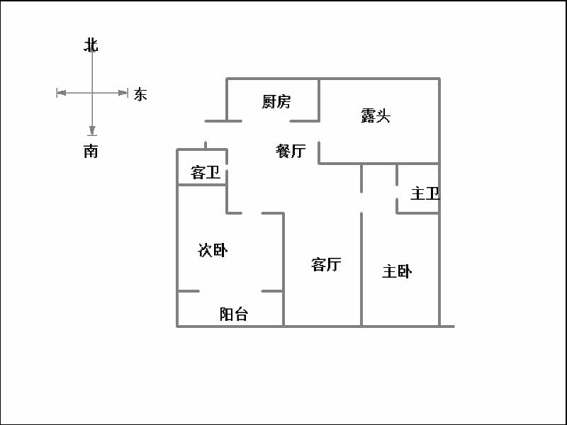 新新家园  3室2厅1卫   80.00万室内图