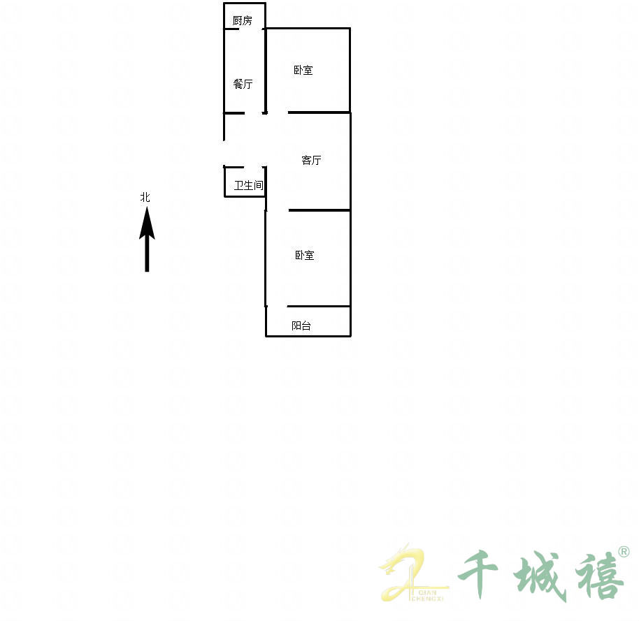 田家巷3号院  2室1厅1卫   46.00万户型图