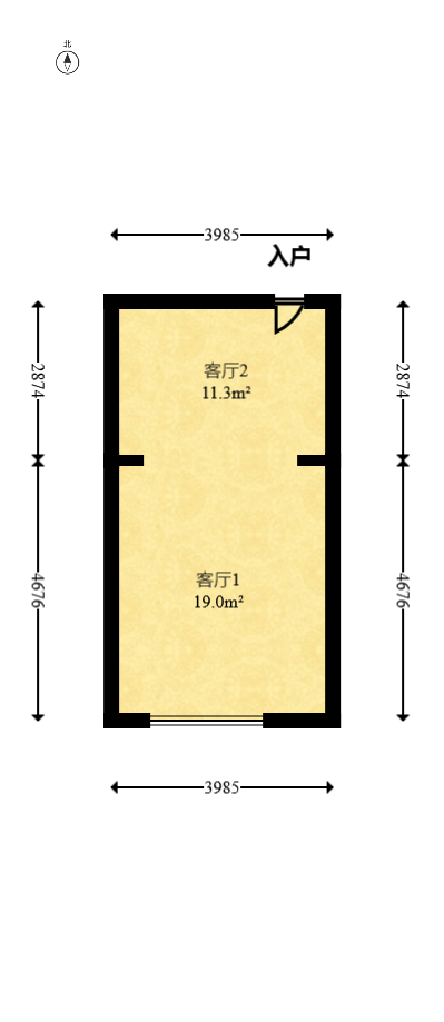 君悦新天地  1室1厅1卫   70.00万室内图1
