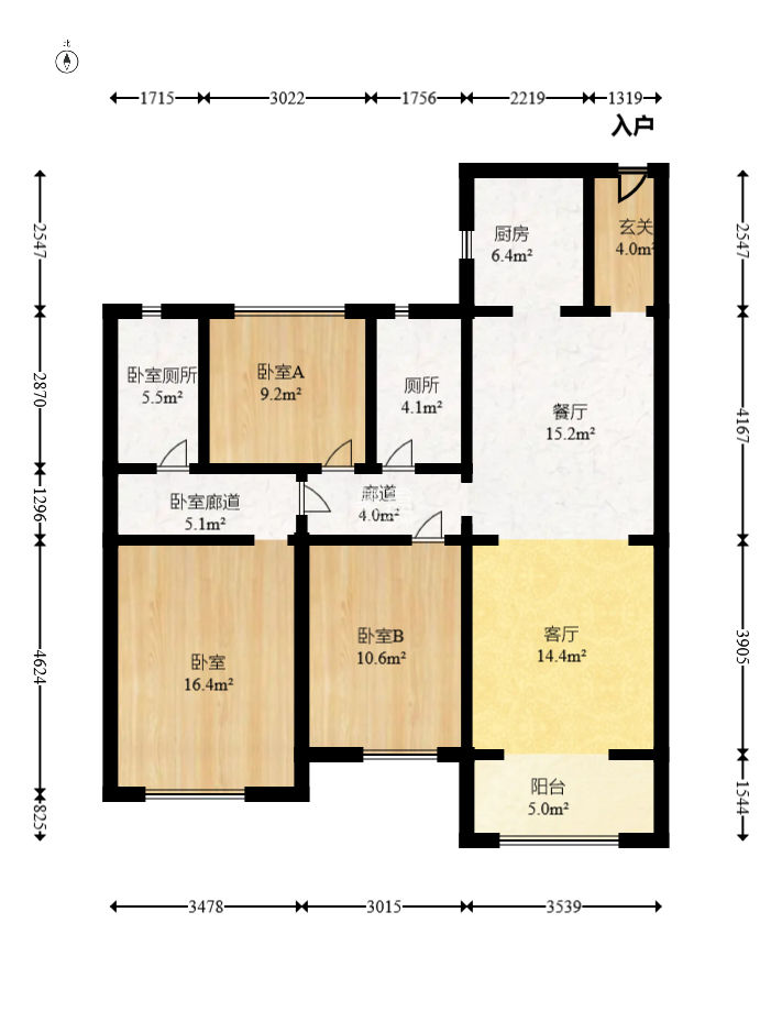 中海阅麓山二期  3室2厅2卫   165.00万