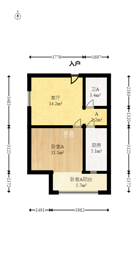 中交里城  1室1厅1卫   39.80万