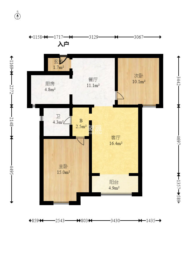 金地三千府（金地湖山樾、金地自在城）  2室1厅1卫    58.8万