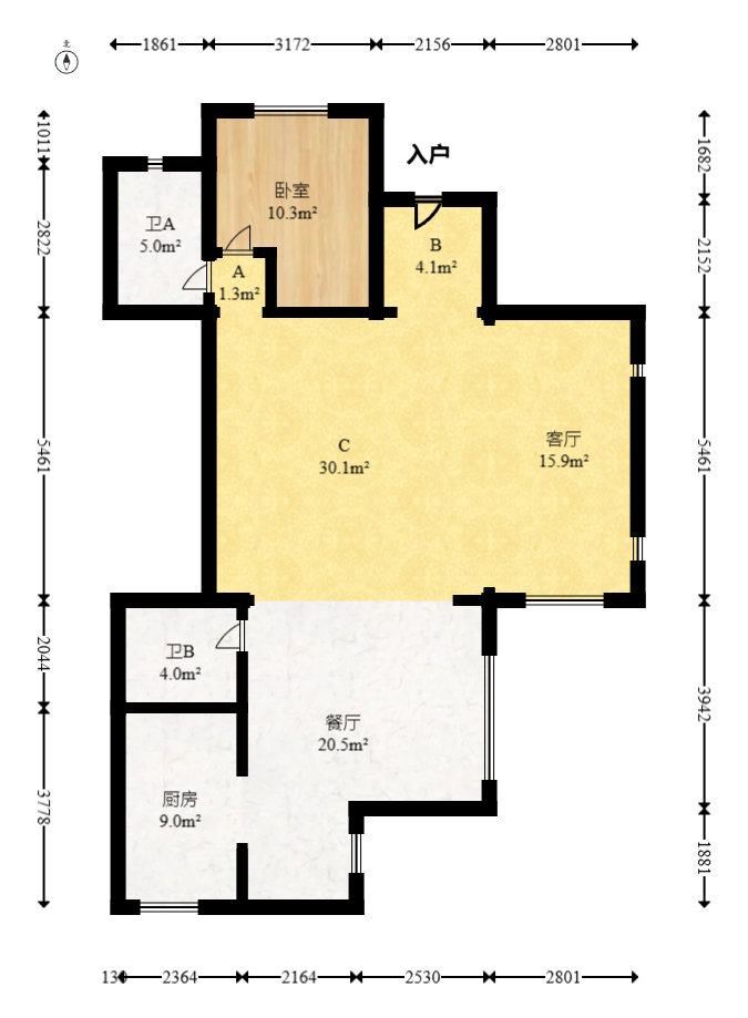 佳兆业天墅 4室2厅3卫 280.0万 佳兆业天墅 4室2厅3卫 280.0万户型图