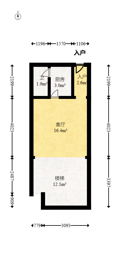 泰禹公馆  1室1厅1卫   39.80万室内图1