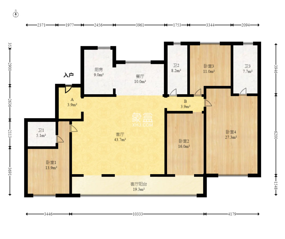 中建钰和城  4室2厅3卫    260.0万
