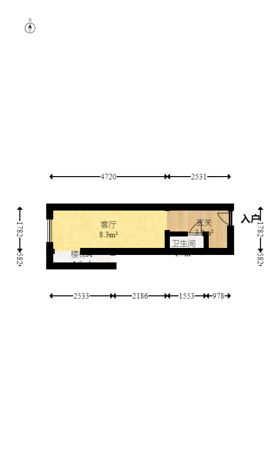 叠彩兰亭  1室0厅0卫   18.00万室内图1