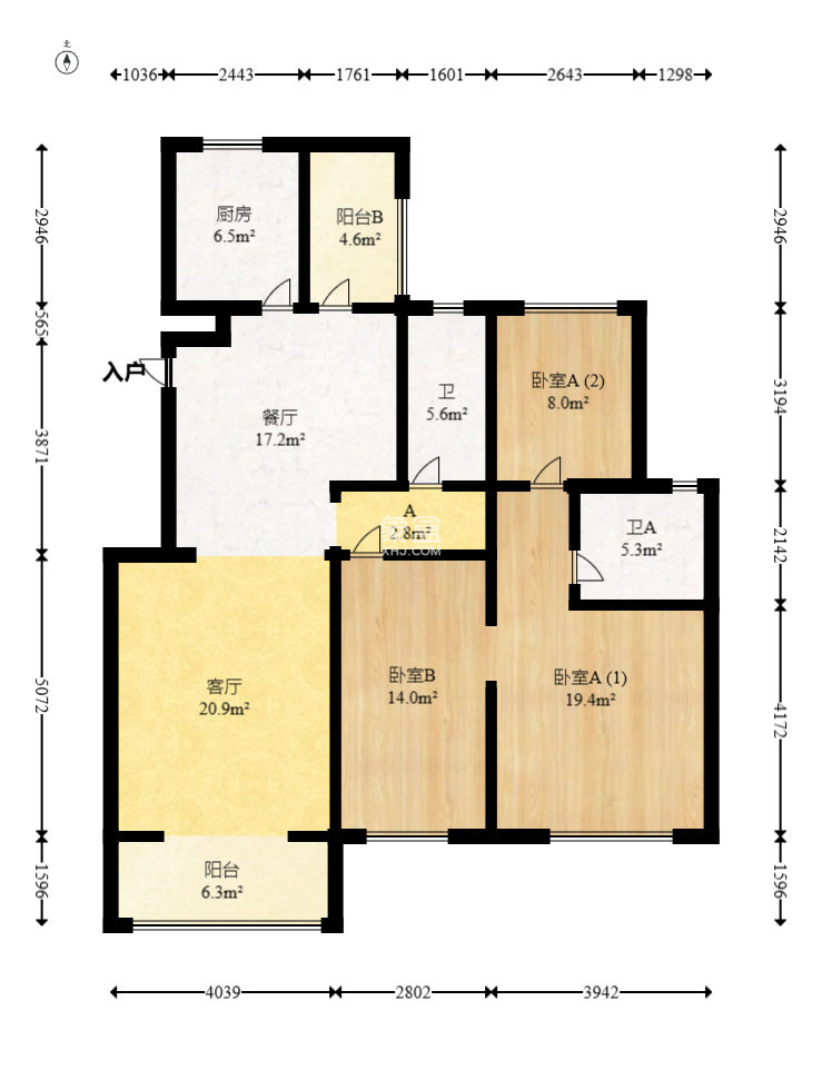 格林星城  5室2厅2卫   298.00万