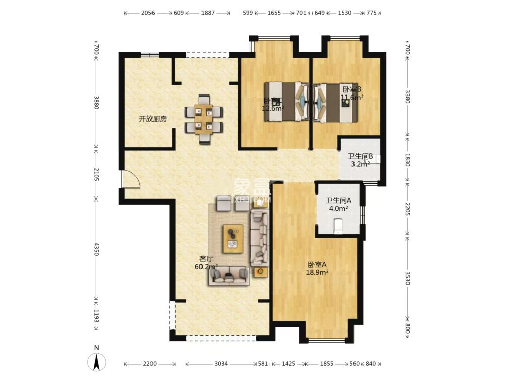 磐龙生态社区  3室2厅2卫    39.8万