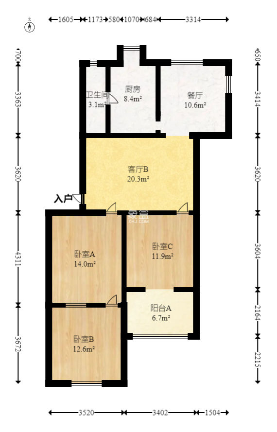 湘农桥社区  2室2厅1卫   82.80万