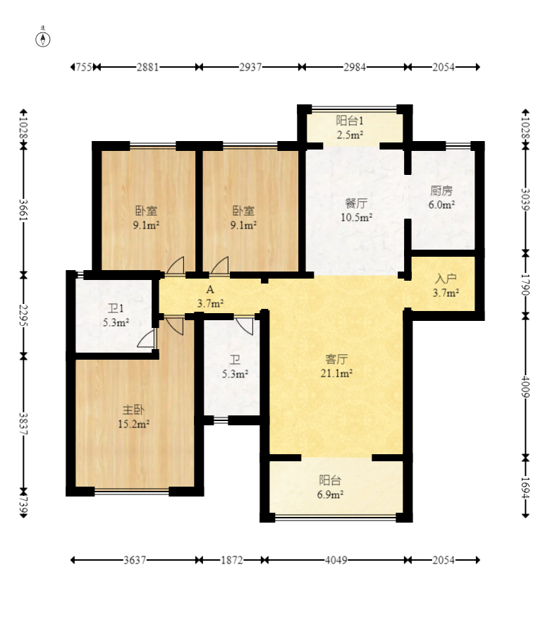 运达锦绣广场  3室2厅2卫    150.0万 运达锦绣广场  3室2厅2卫    150.0万户型图