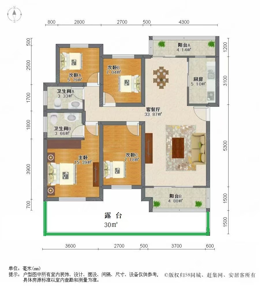 卓越浅水湾  3室2厅2卫    3600.0元/月 卓越浅水湾  3室2厅2卫    3600.0元/月室内图