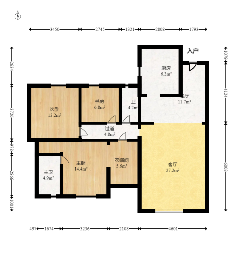 保利堂悦  3室2厅2卫    150.0万室内图1