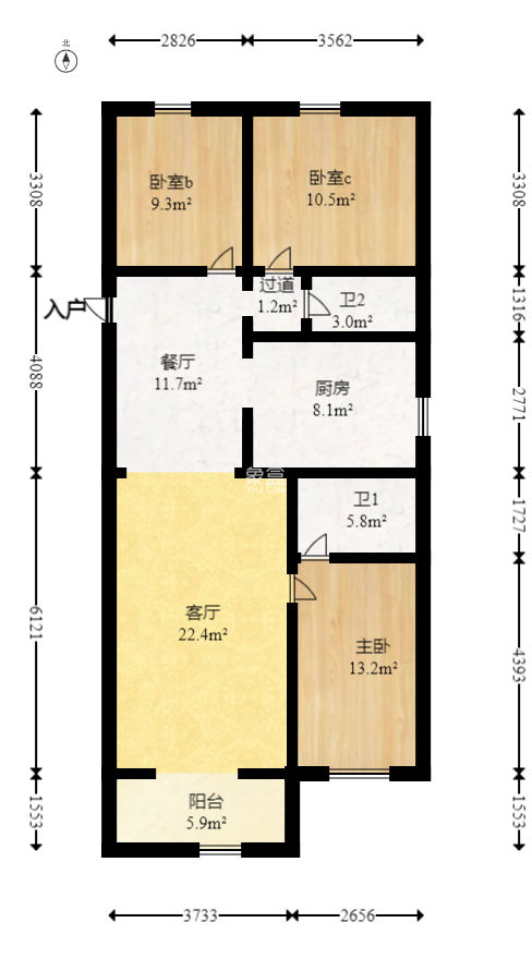 澳海月亮湾  3室2厅2卫   83.00万