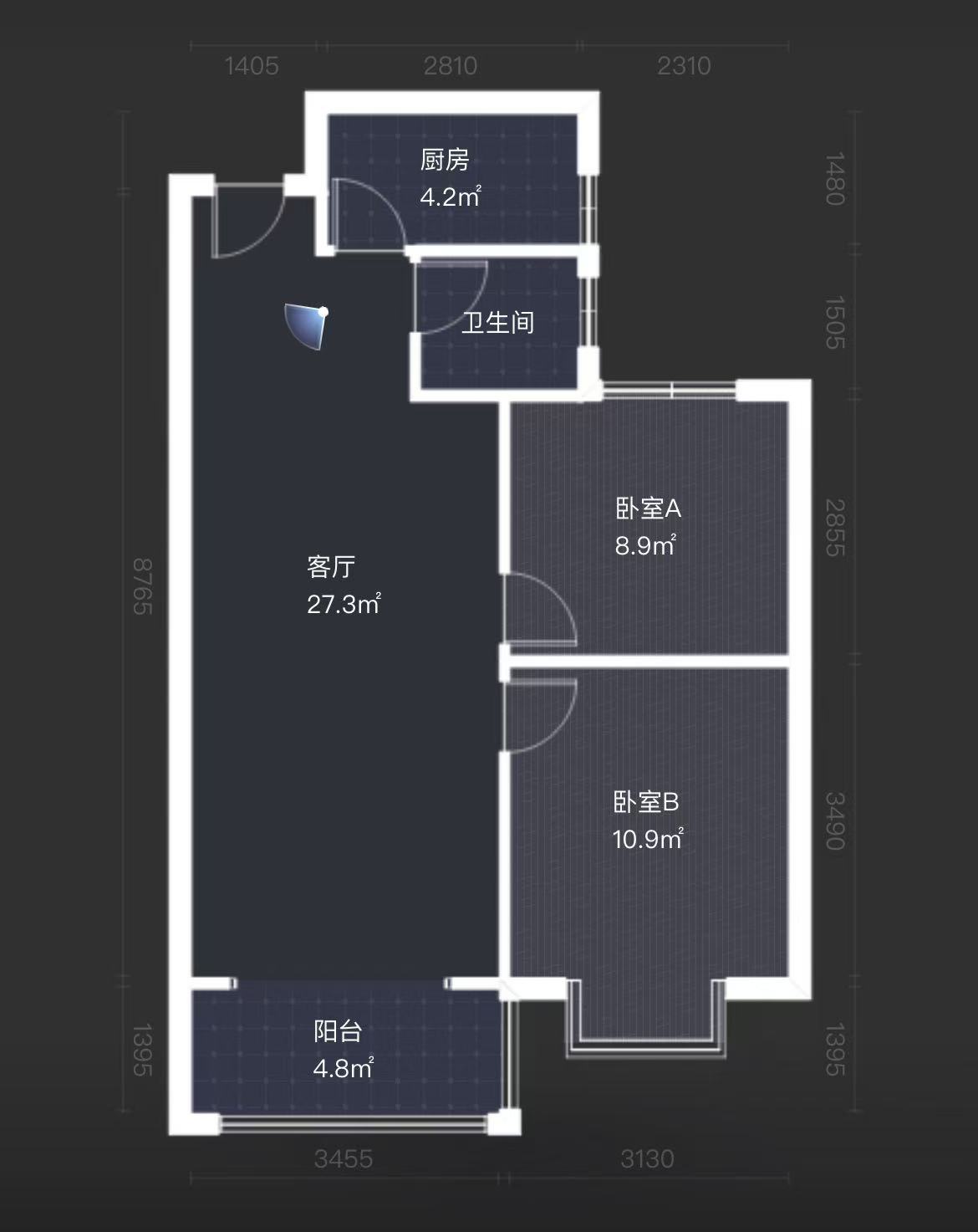 亿都时光  2室2厅1卫   55.80万