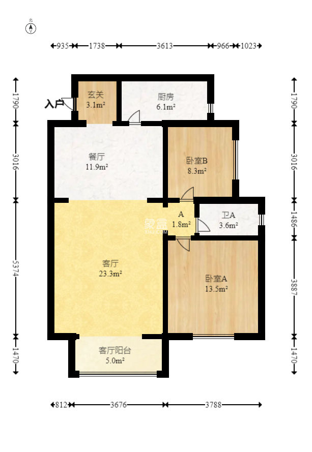 金麓西岸和苑  2室2厅1卫    68.0万
