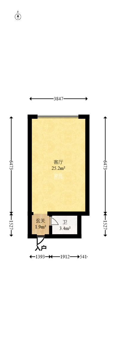 云集国际  1室1厅1卫   25.00万