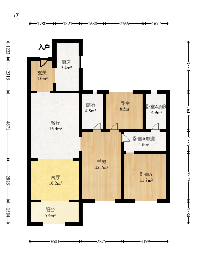 华润凯旋门一期 3室2厅2卫 150.0万 华润凯旋门一期 3室2厅2卫 150.0万户型图