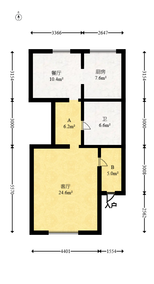 卢浮原著  4室2厅3卫   230.00万室内图1