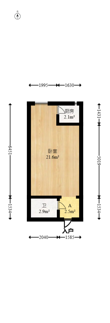 博林金谷  1室1厅1卫   26.00万室内图1
