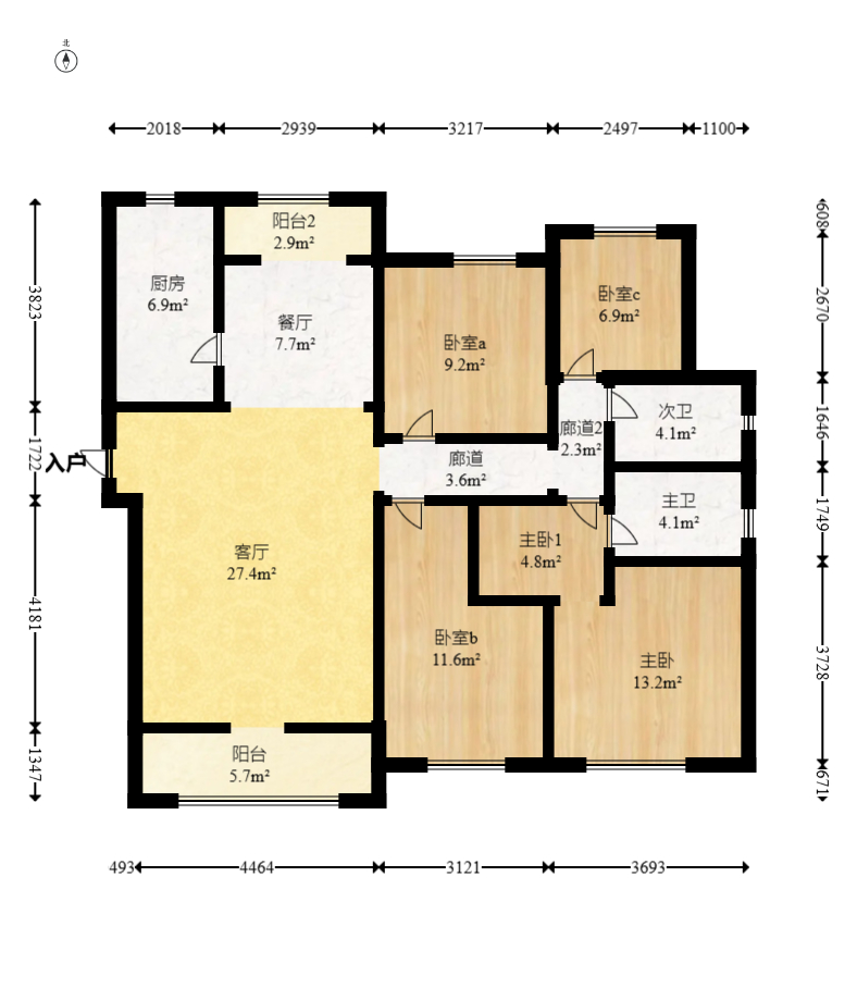 长沙溪山悦  4室2厅2卫   149.80万室内图1