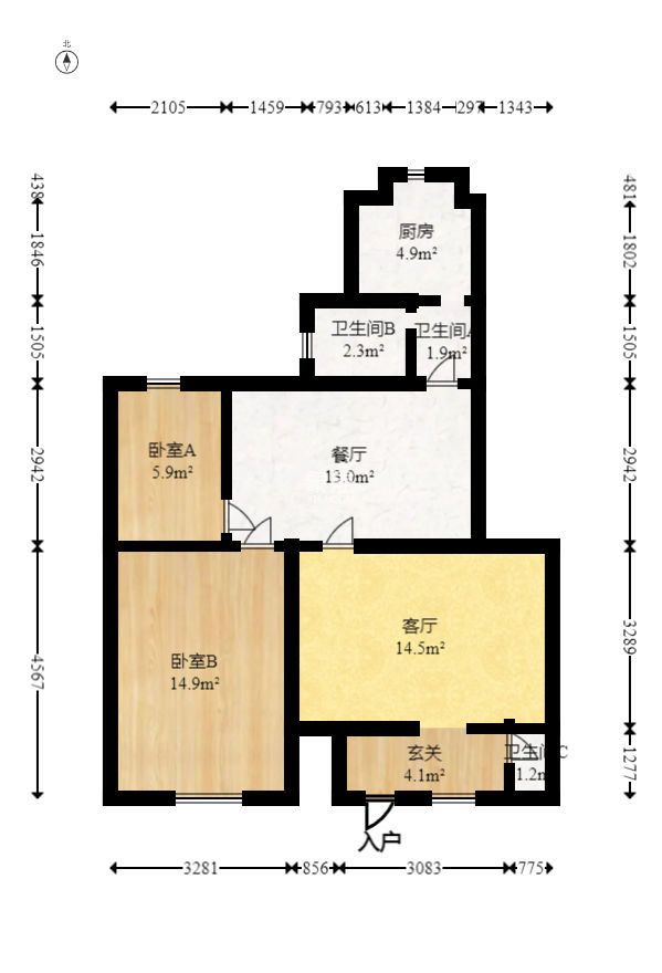 省机械工业学院（湖南工业职业学院雨花校区）  3室1厅1卫   49.90万