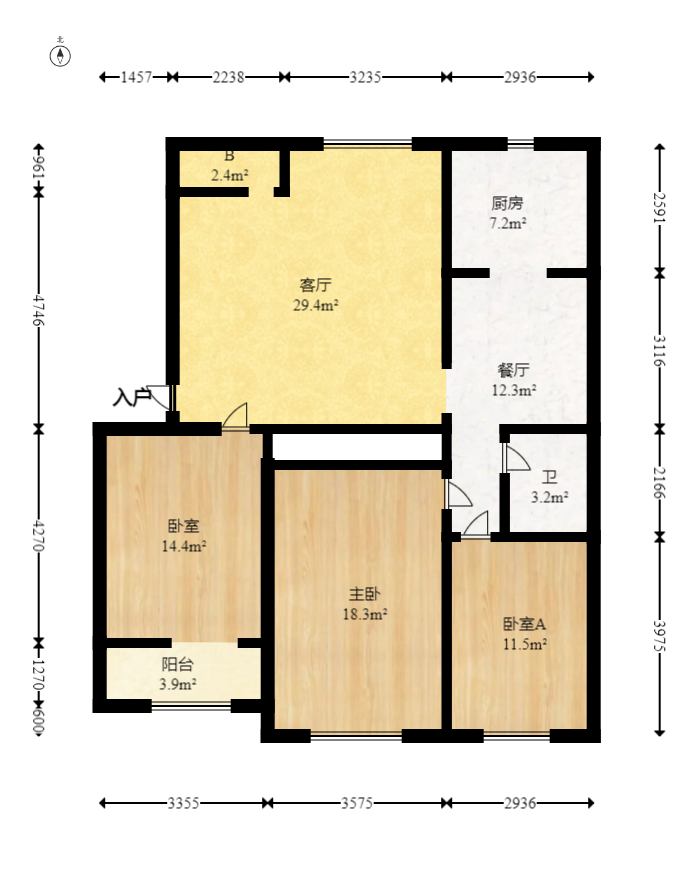 星沙一区  7室3厅3卫   98.80万室内图1