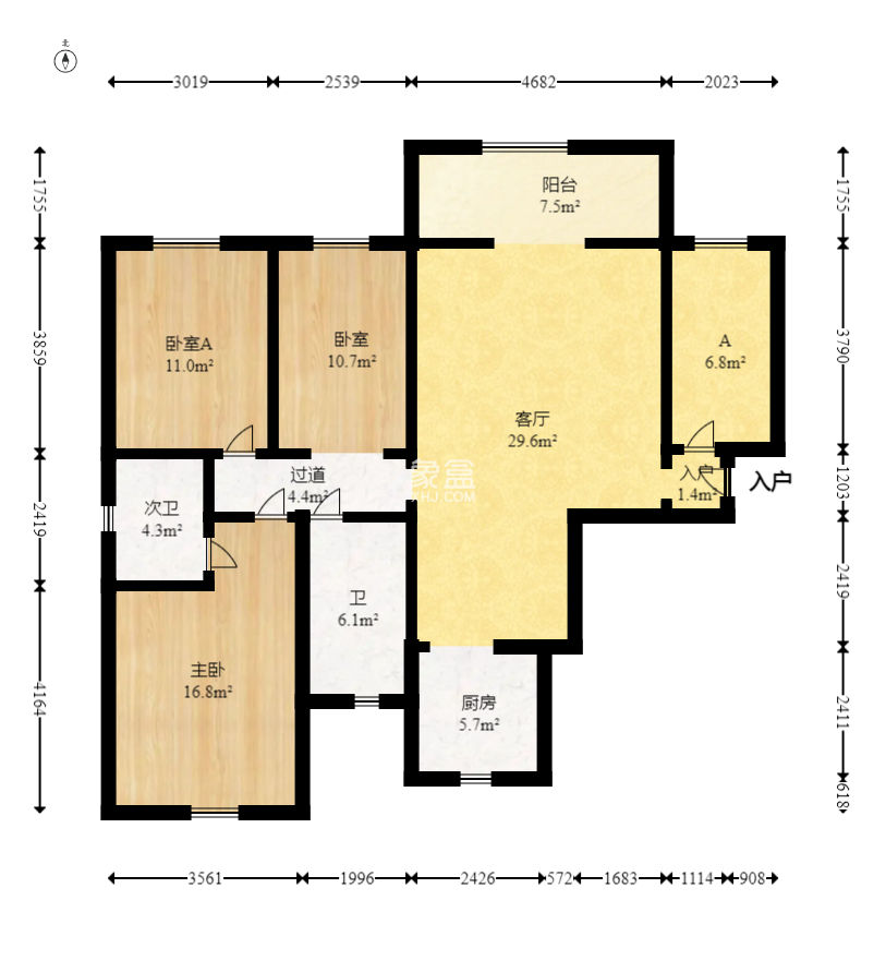 长龙湾  4室2厅2卫   65.00万