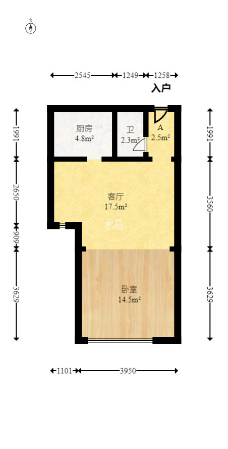 蓝山郡  1室1厅1卫    32.8万