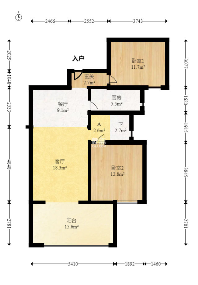 明发国际城  2室2厅1卫    80.0万