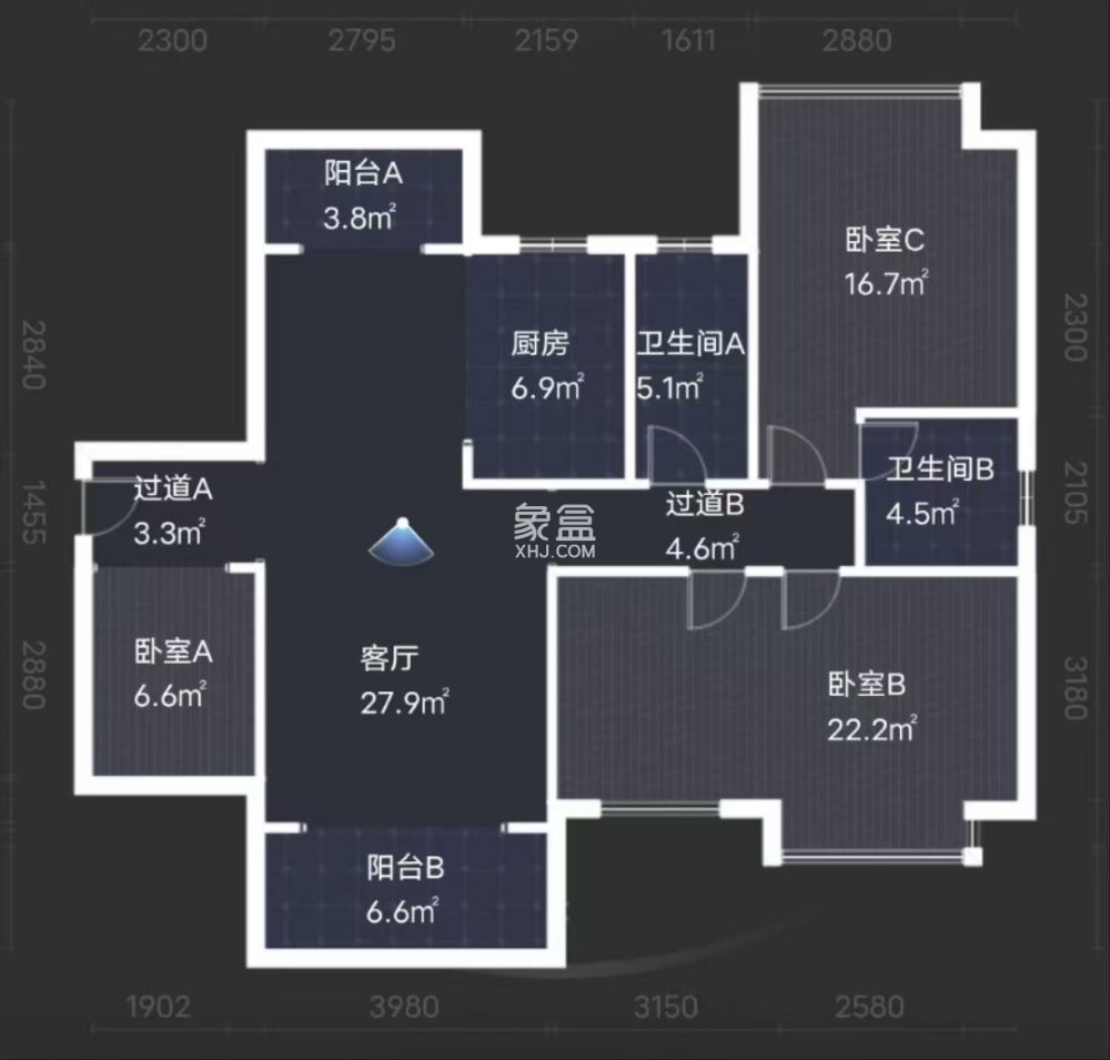 紫金华府  3室2厅2卫   65.00万