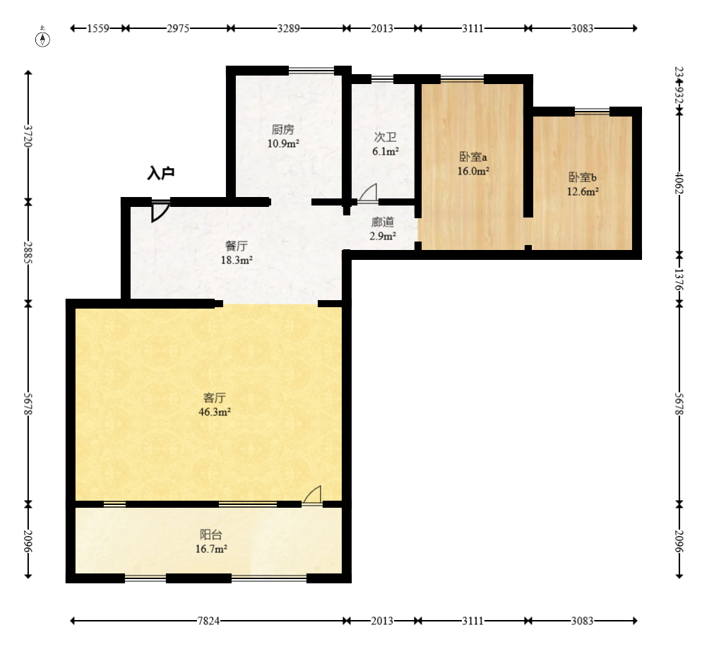建发央著  4室2厅2卫   268.00万室内图1