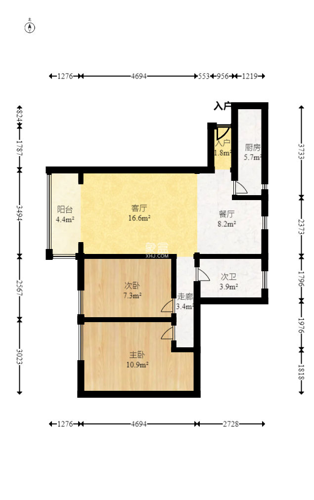 鑫海华庭  2室1厅1卫    125.0万 鑫海华庭  2室1厅1卫    125.0万户型图