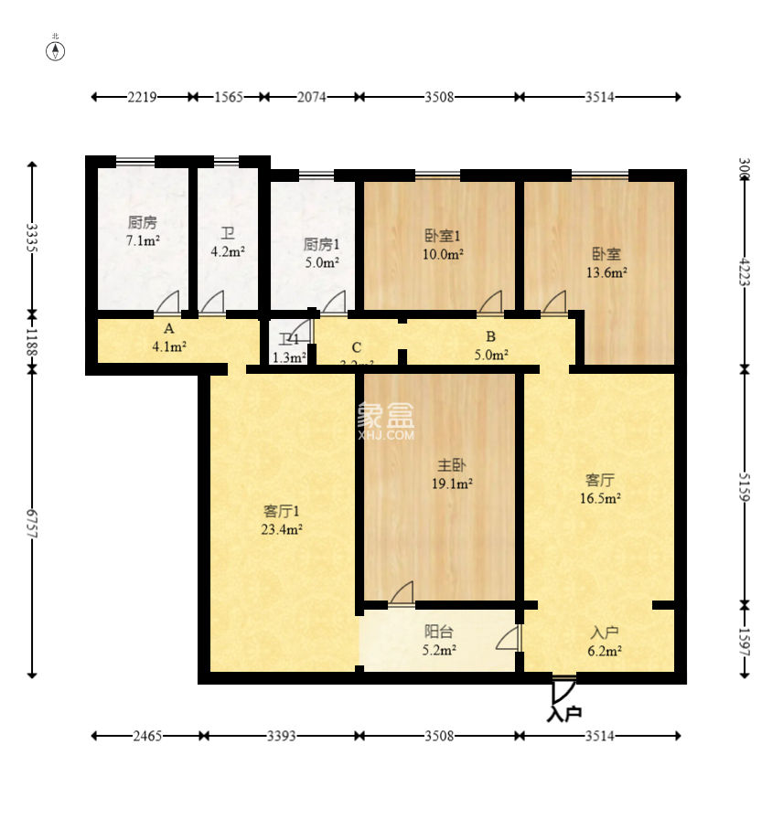 省商务厅宿舍  4室1厅2卫   115.30万