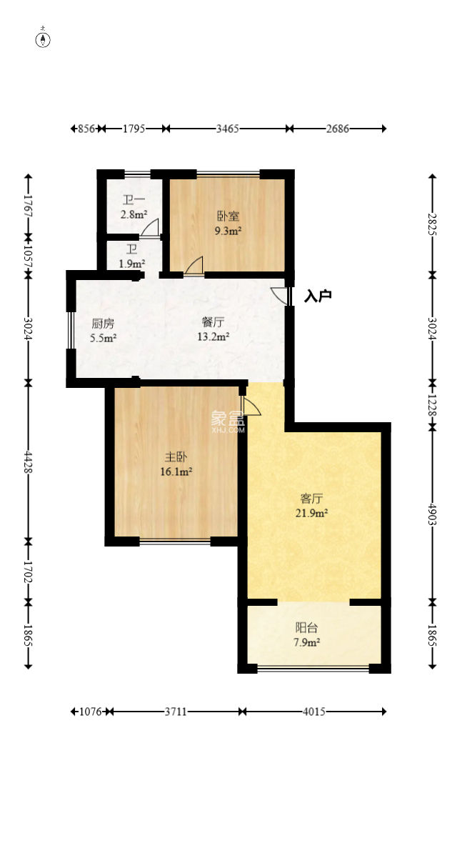 星城雅郡  2室2厅1卫    36.0万