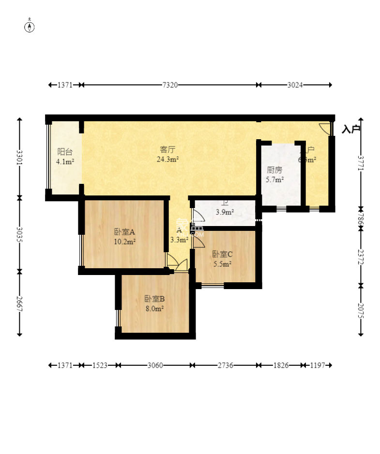 高鑫麓城  3室2厅1卫    99.99万