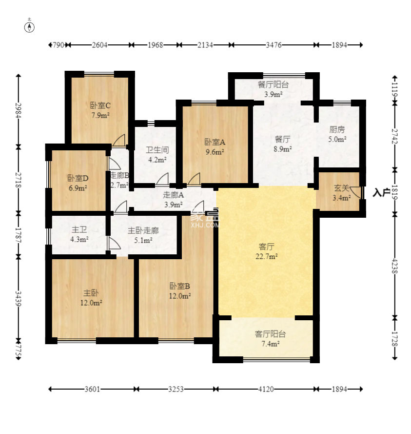 大唐印象四期御园  5室2厅2卫   167.00万